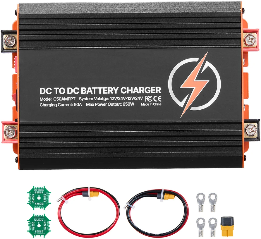 VEVOR DC į DC įkroviklis su MPPT, 650W, 50A