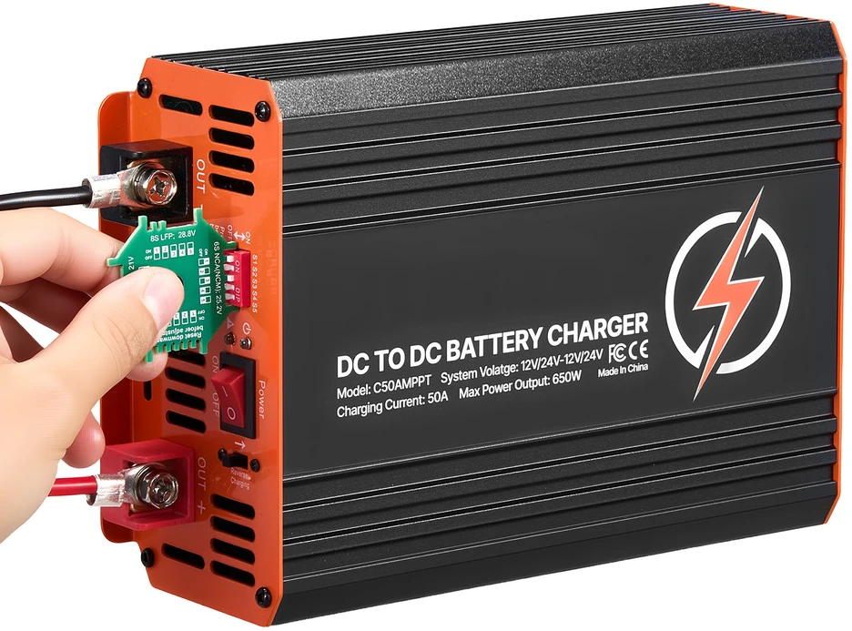 VEVOR DC į DC įkroviklis su MPPT, 650W, 50A