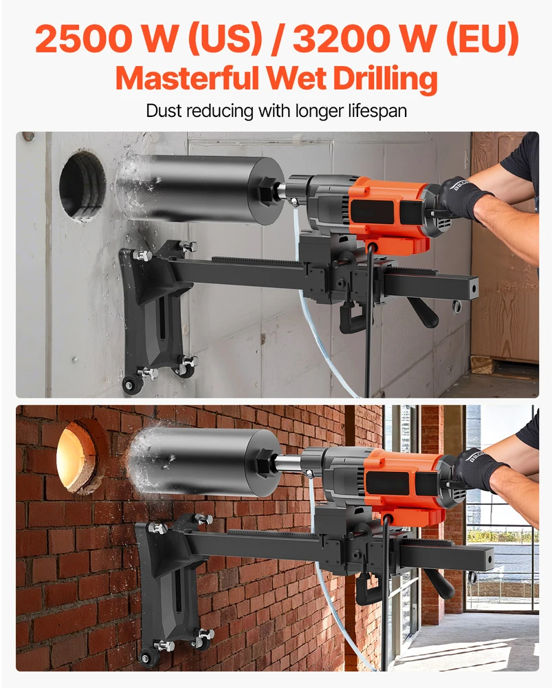 VEVOR Deimantinė gręžimo mašina betonui 3200W 750RPM