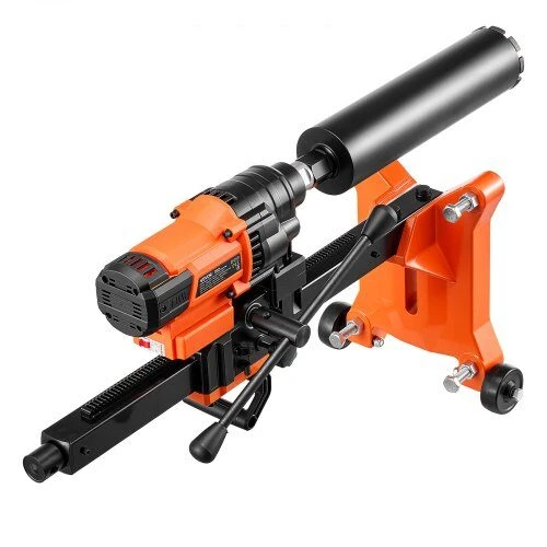 Vevor Deimantinio gręžimo mašina, 20-202 mm, ant ratukų, su 8 grąžtais, ratukiniu stovu, 2500 W