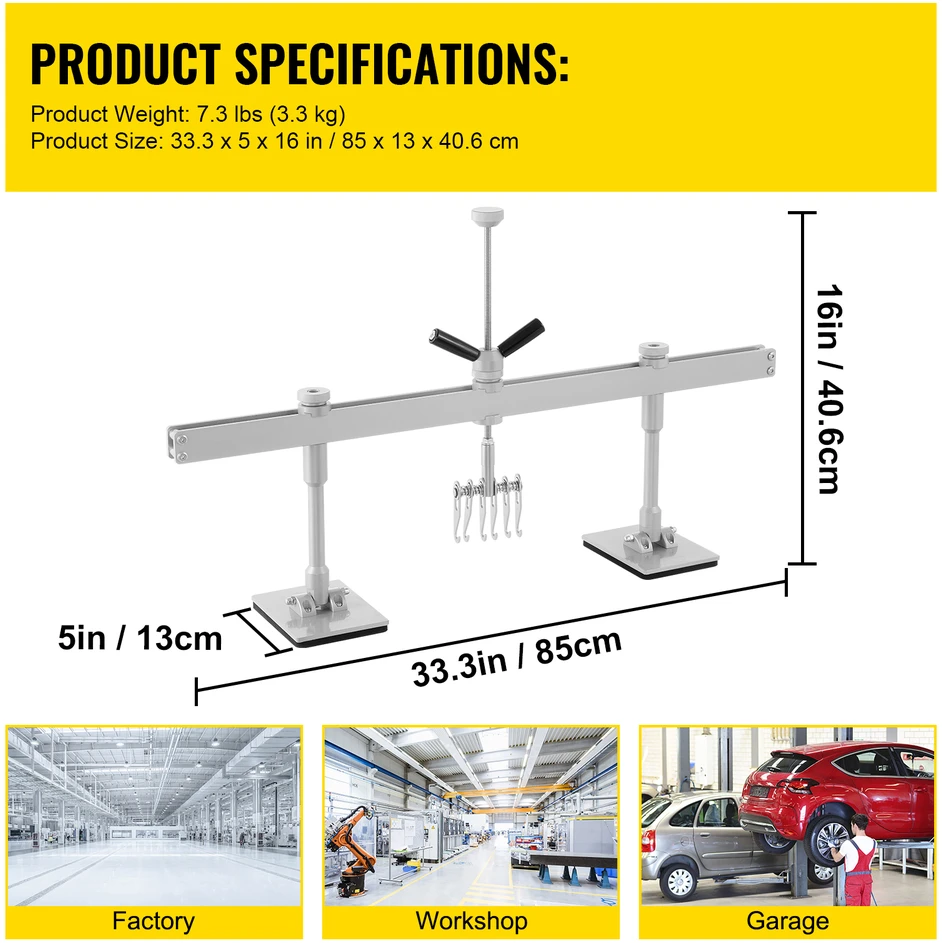 VEVOR Automobilio įlenkimų traukimo rinkinys 85 cm