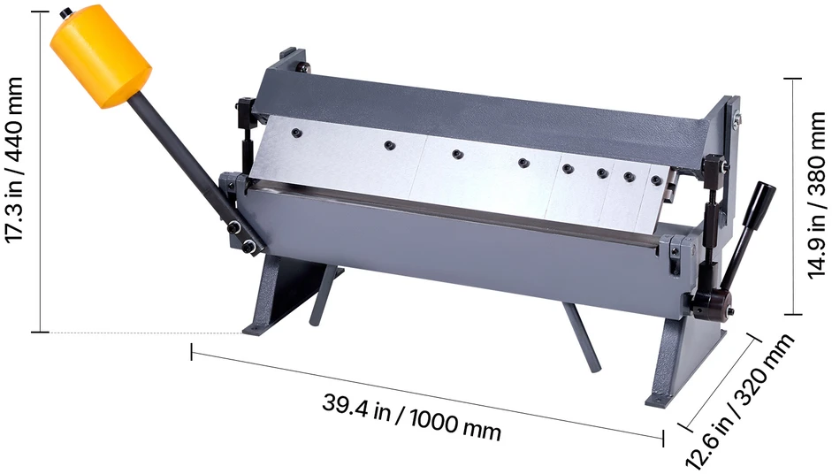 VEVOR Lakštų lenkimo staklės, 610 mm, plieno