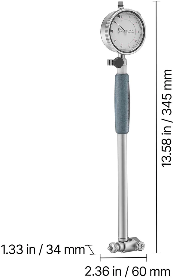 VEVOR Indikatorius ir matuoklis su 0.03 mm tikslumu