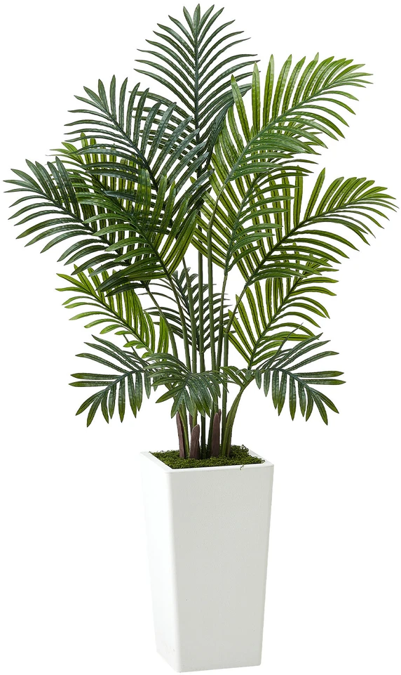 VEVOR 121 cm dirbtinės arekos palmės su vazonu