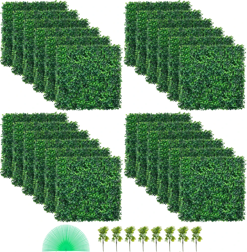 VEVOR Dirbtinės buksmedžio sienelės 24 vienetai 50x50 cm