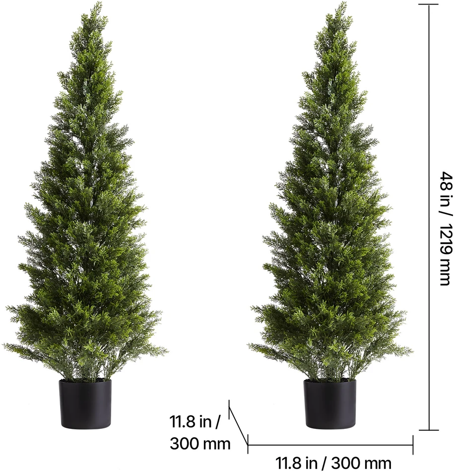 VEVOR Dirbtinės kedro medžių figūros, 2 rinkiniai