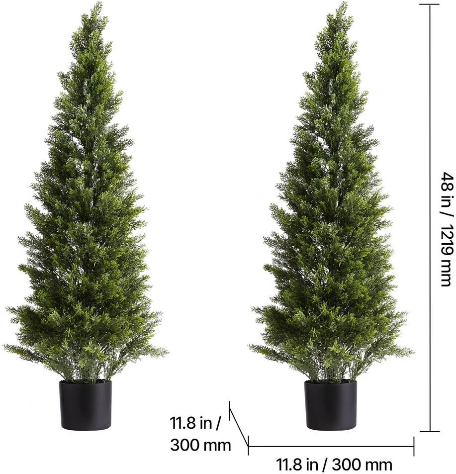 VEVOR Dirbtinės kedro medžių figūros, 2 rinkiniai