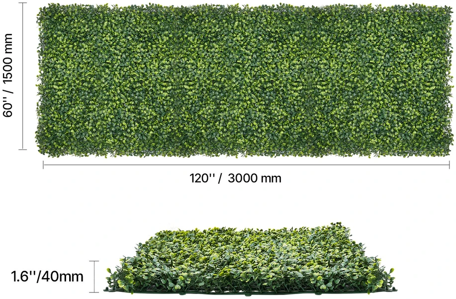 VEVOR Dirbtinės žolės sienos plokštės 150 x 300 cm dekorui