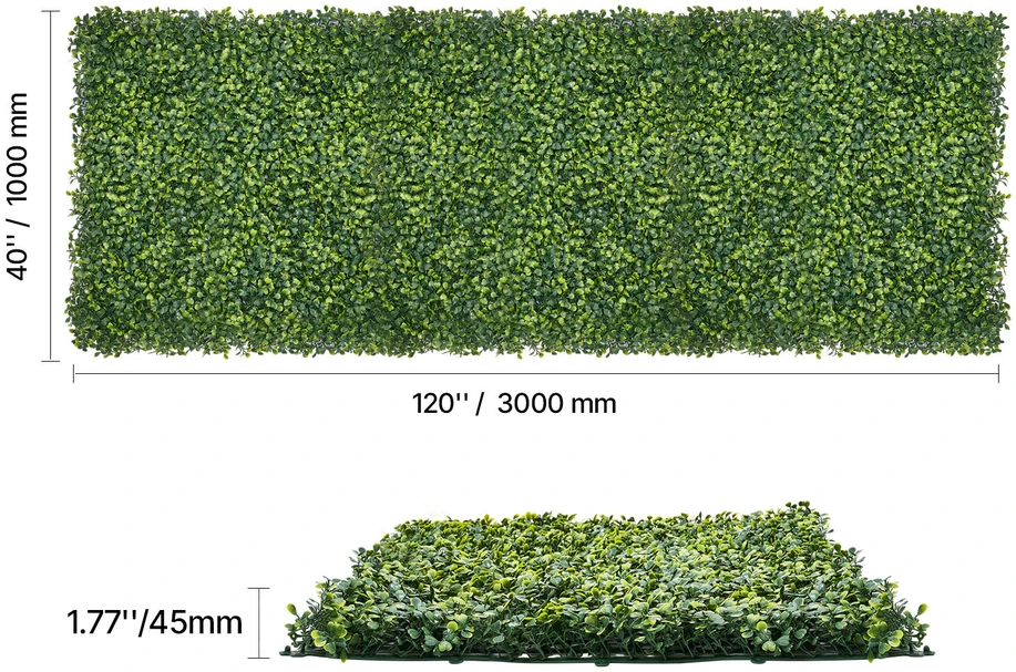 VEVOR Dirbtinės žolės sieniniai paneliai 100 x 300 cm