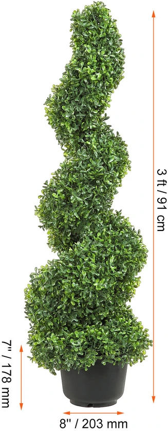 VEVOR Dirbtiniai buksmedžio medeliai, 91 cm aukščio (2 vnt.)