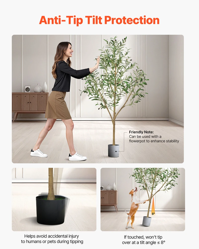 VEVOR 150 cm dirbtinis alyvmedis su vazonu