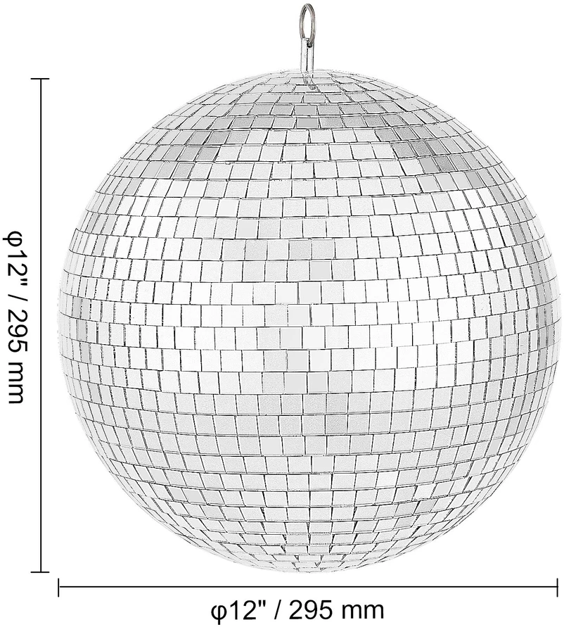 VEVOR Veidrodinis 30 cm disko kamuolys su pakabuku
