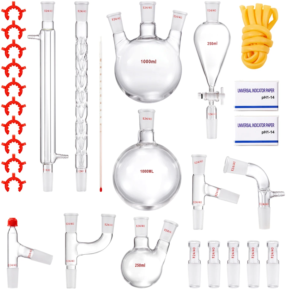 VEVOR Laboratorinis distiliavimo rinkinys, 29 vnt.