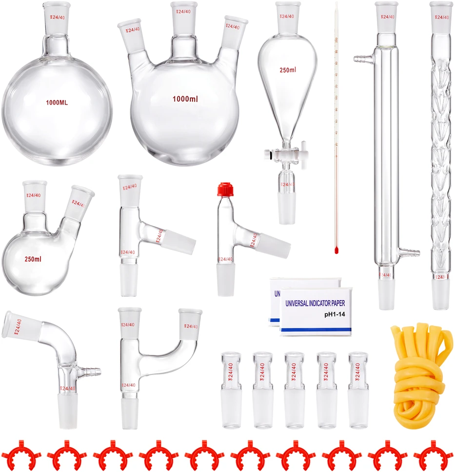 VEVOR Laboratorinis distiliavimo rinkinys, 29 vnt.