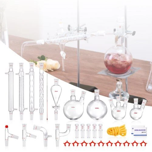 VEVOR Laboratorinis distiliavimo rinkinys su 3.3 boro stiklu