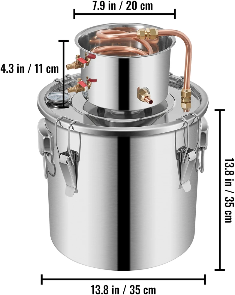Vevor distiliavimo rinkinys su vandens pompa 36 ltr