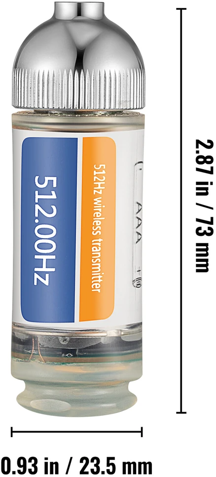 VEVOR 512Hz zondas 8/5" ir 1/4-20" jungtys, drenažo lokatorius mažiems vamzdžiams, sidabrinis