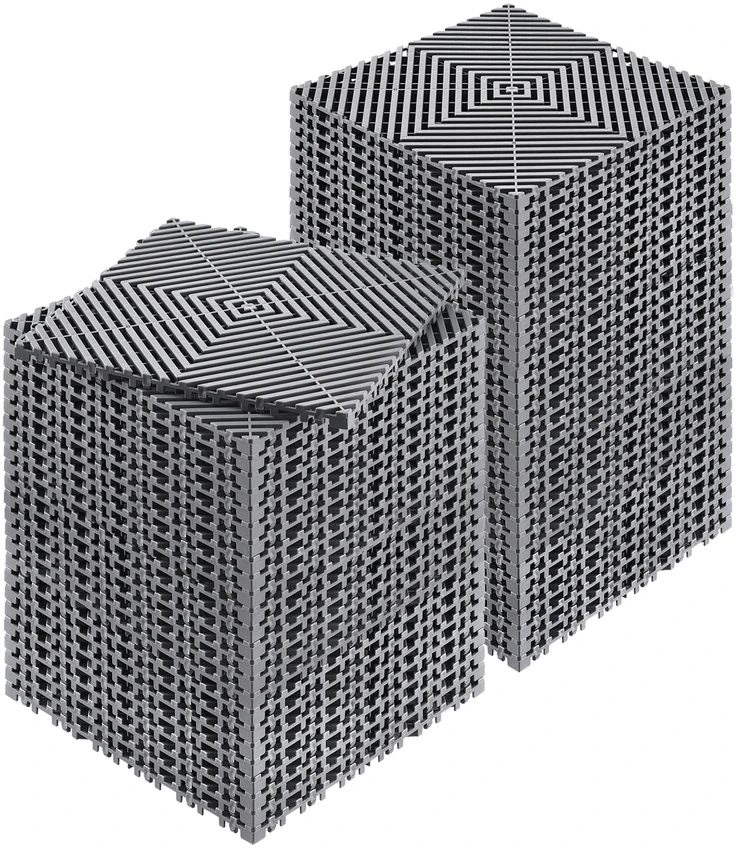 VEVOR Modulinis grindų kilimėlis su drenažu 30 x 30 cm