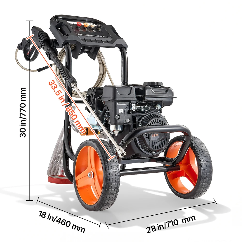 VEVOR Benzininis aukšto slėgio ploviklis 2900 PSI