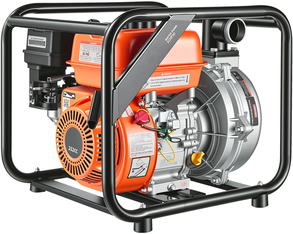 VEVOR Benzininis vandens siurblys 50,8 mm 128 gpm 6AG