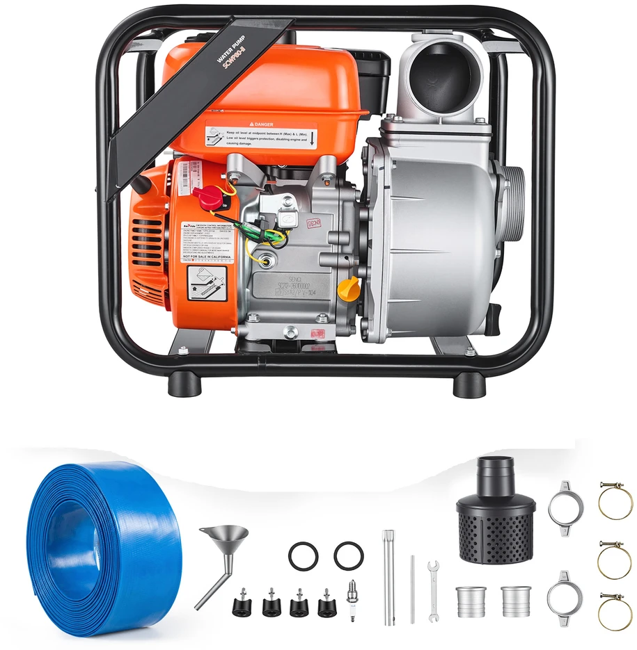 VEVOR Benzininis vandens siurblys 76,2 mm, 264 GPM 7 AG