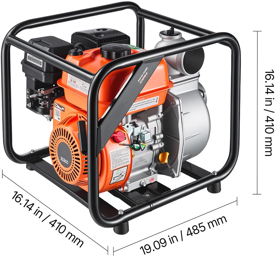 VEVOR Benzininis vandens siurblys 76,2 mm, 264 GPM 7 AG