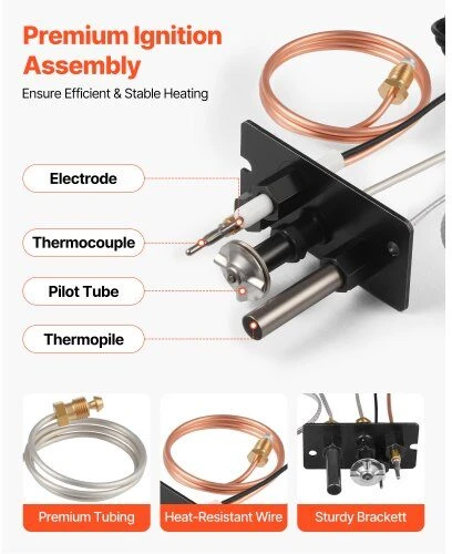 VEVOR Gamtinių dujų pilotinis židinys