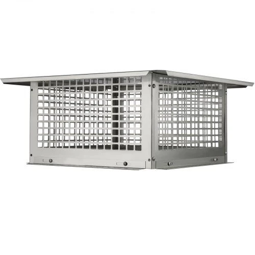 Kepurė VEVOR Nerūdijančio plieno kaminas, 431.8x431.8 mm