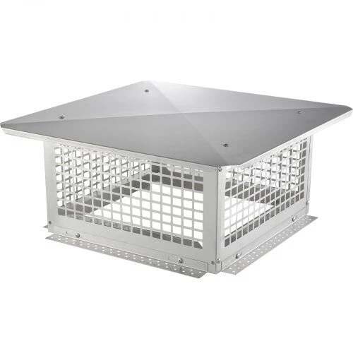 Kepurė VEVOR Nerūdijančio plieno kaminas, 431.8x431.8 mm