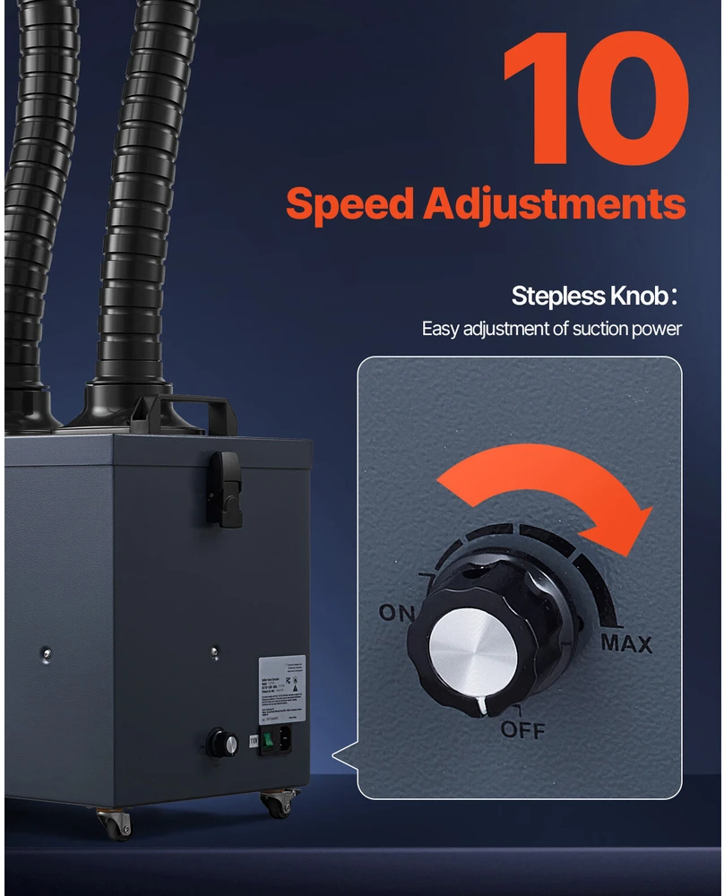 VEVOR Litavimo dūmų ištraukiklis 275W su 4 pakopų filtru