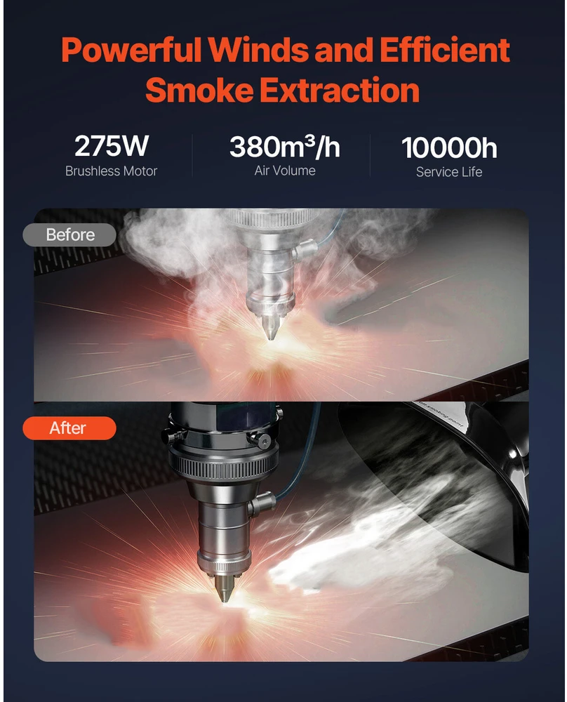 VEVOR Litavimo dūmų ištraukiklis 275W su 4 pakopų filtru