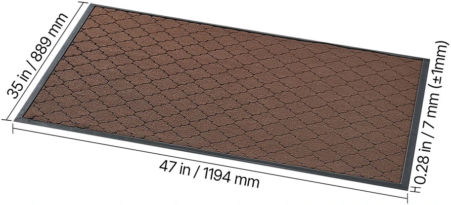 VEVOR Lauko ir vidaus durų kilimėlis 1194 x 889 mm rudas