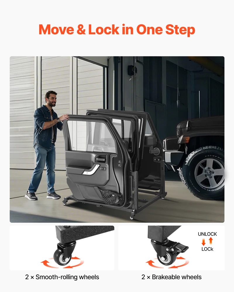 VEVOR Keturios durys Jeep saugojimo vežimėlis