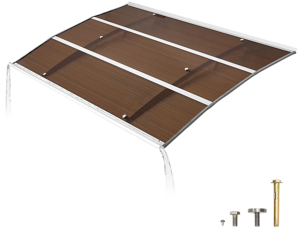 VEVOR Durų stogelis 100 x 150 cm, polikarbonato