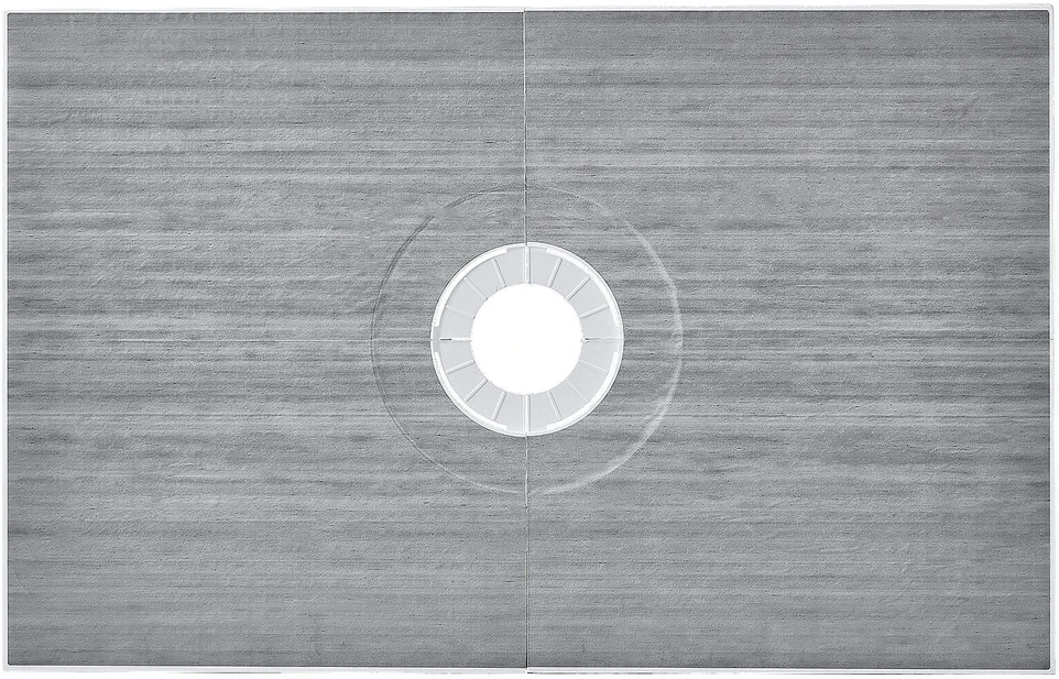 VEVOR Dušo karnizo rinkinys 1524x965 mm su nutekamuoju