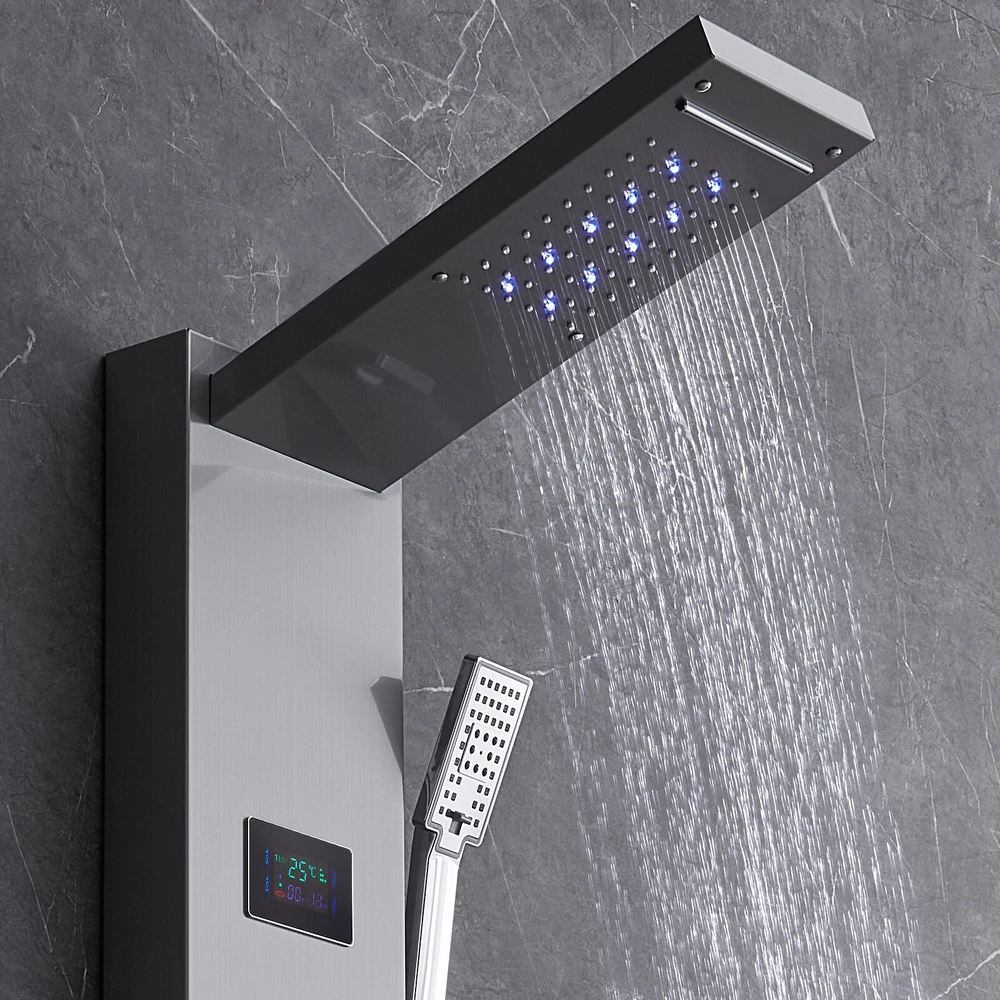VEVOR Dušo panelė su 6 funkcijomis ir LED