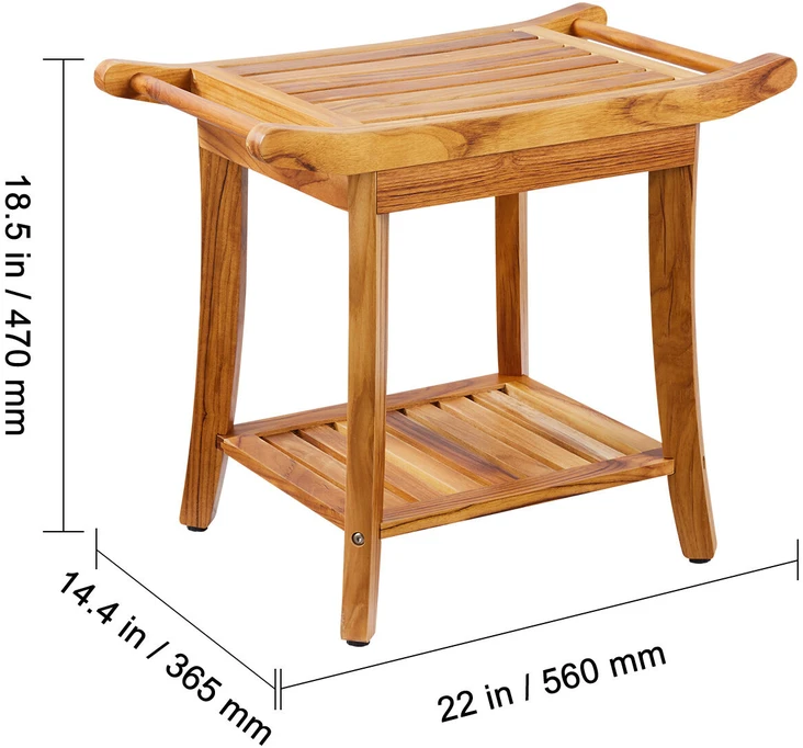 VEVOR Teak medinis vonios suoliukas