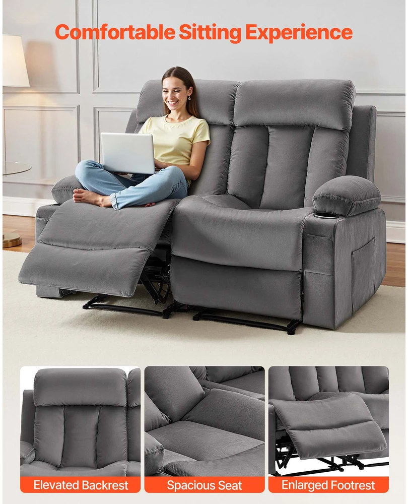 VEVOR Elektrinė dvivietė sofa su masažu ir USB