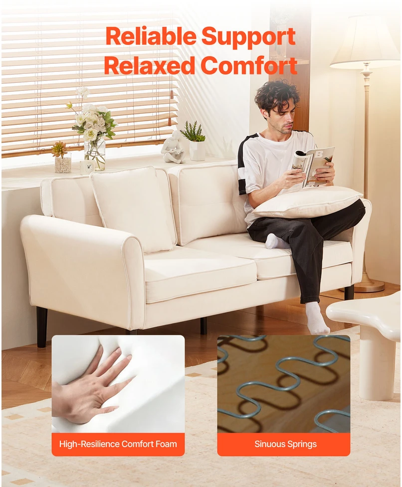 VEVOR Dviejų vietų sofa iš veliūro audinio