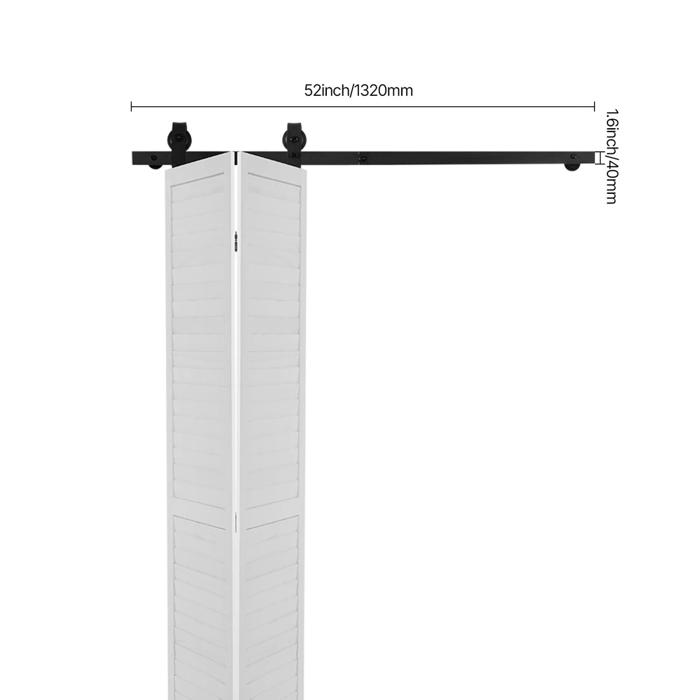VEVOR Sulankstomo stumdomo durų bėgelio rinkinys 132 cm
