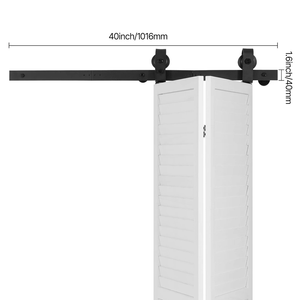 VEVOR Sulankstomai stumdomos durys su bėgiu, 101 cm
