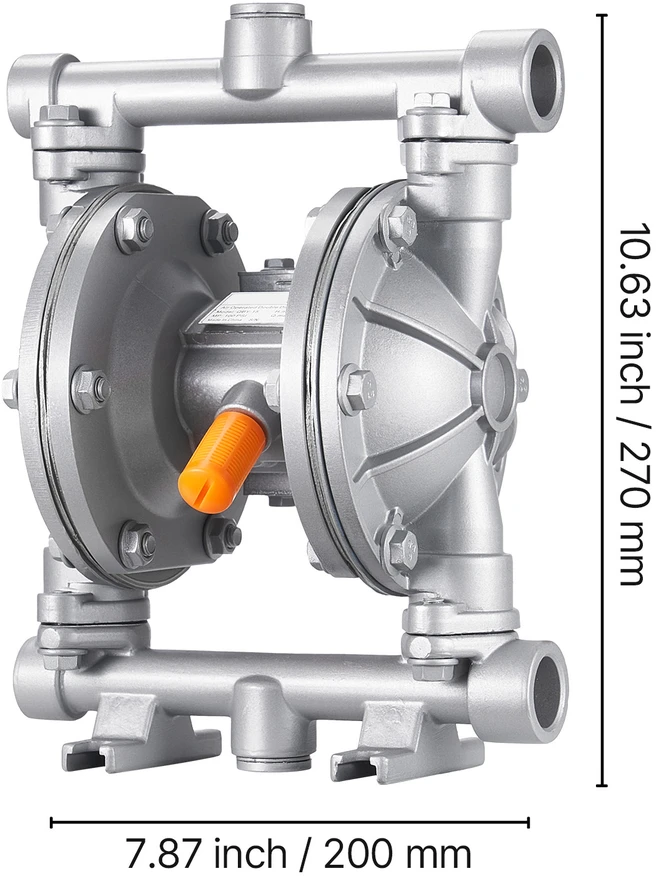 VEVOR Oro valdomas dvigubas diafragminis siurblys, 25 LPM