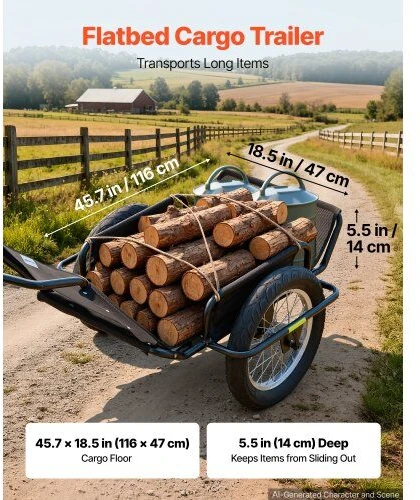 Dviračio krovinių priekaba VEVOR CT3101, 145 kg keliamoji galia