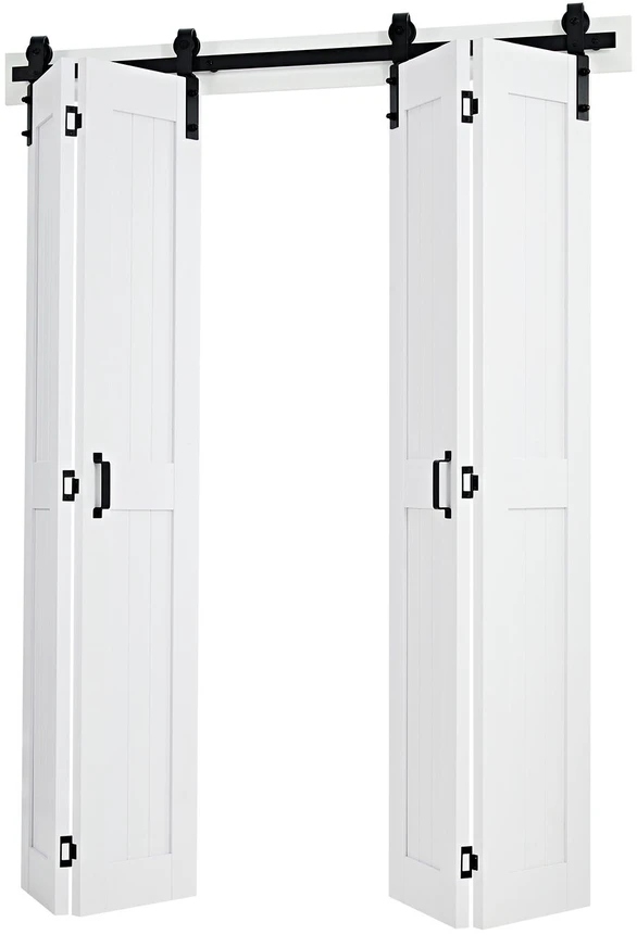VEVOR Sudedamas MDF durys, 1524 x 2134 mm Baltos