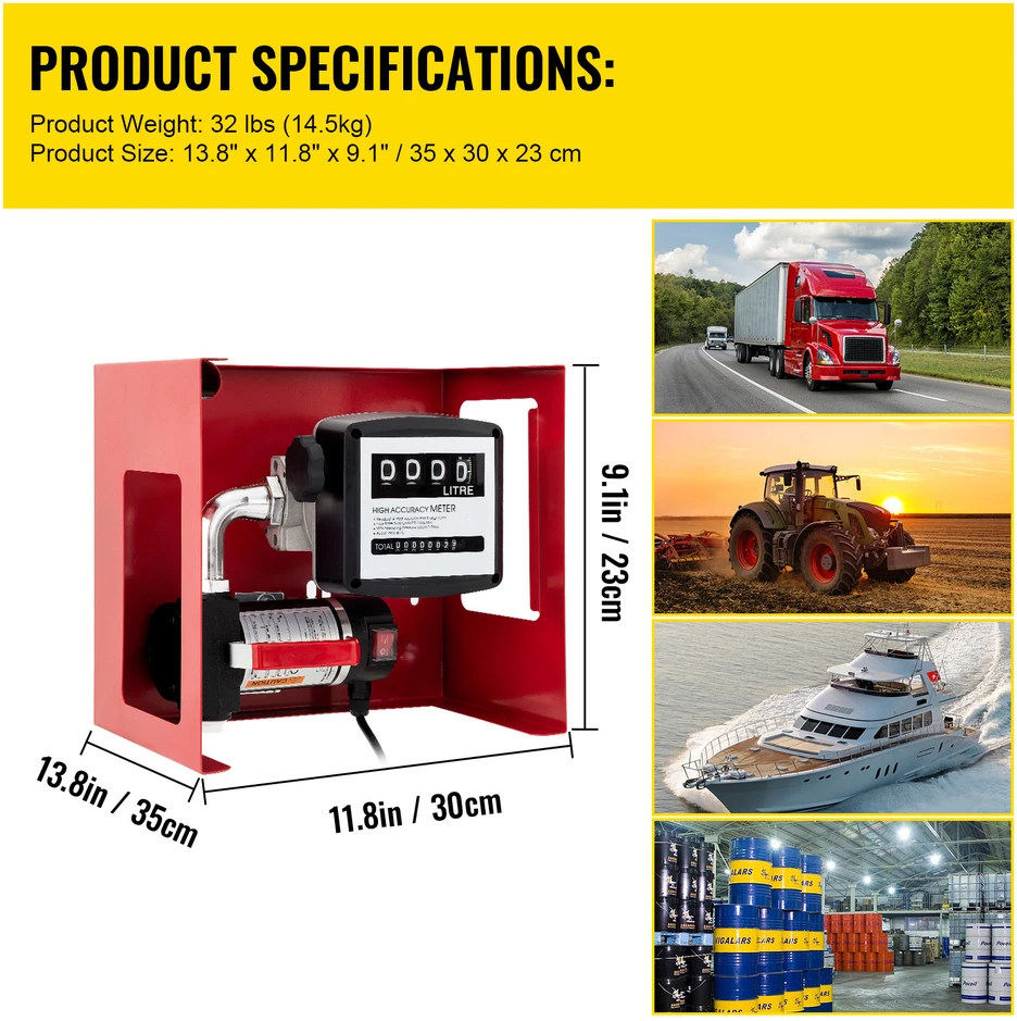 VEVOR Elektrinė 220V dyzelinio kuro pompa