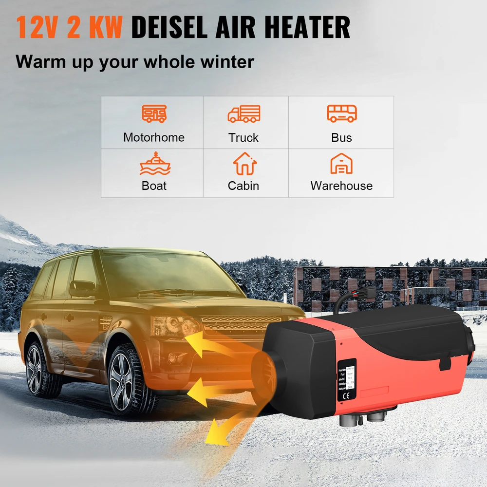 VEVOR 12V 2kW dyzelinis oro šildytuvas