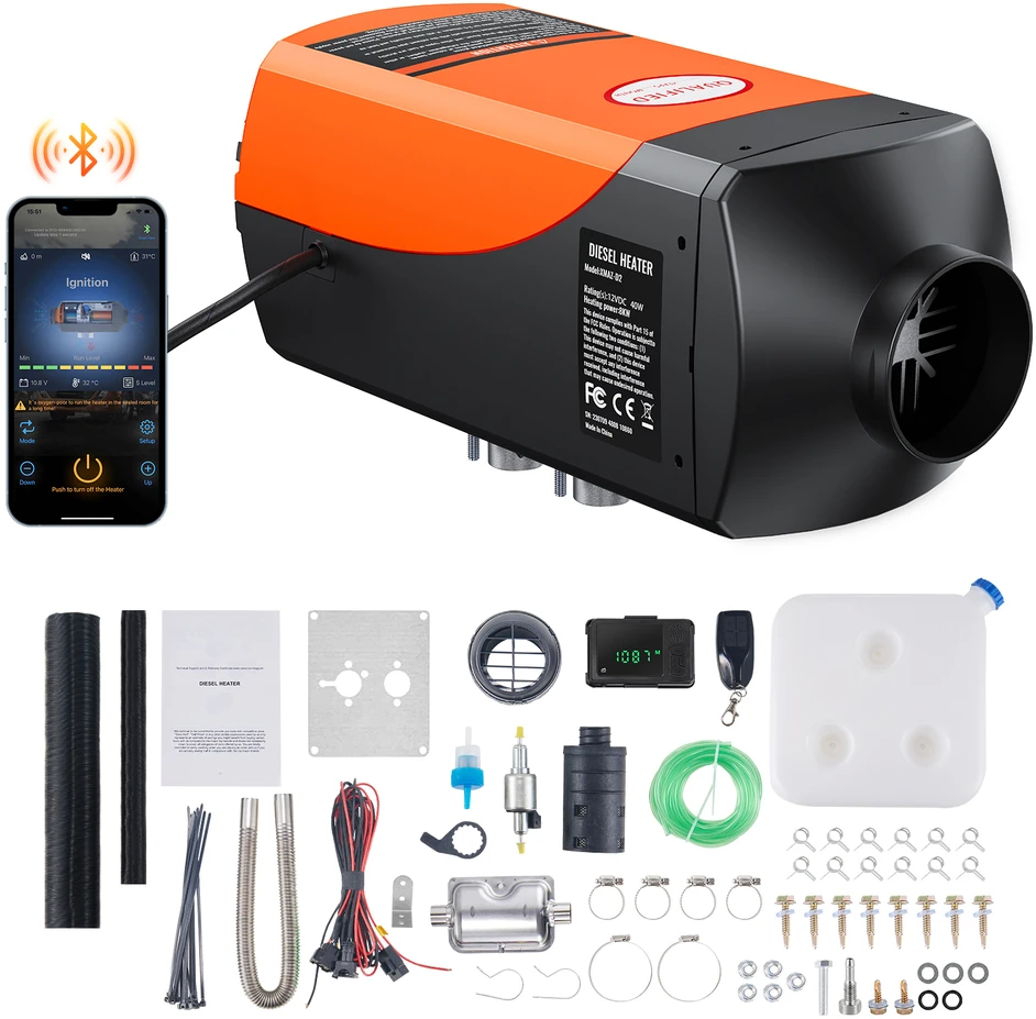 VEVOR Dyzelinis šildytuvas 12V 8KW su LCD ekranėliu