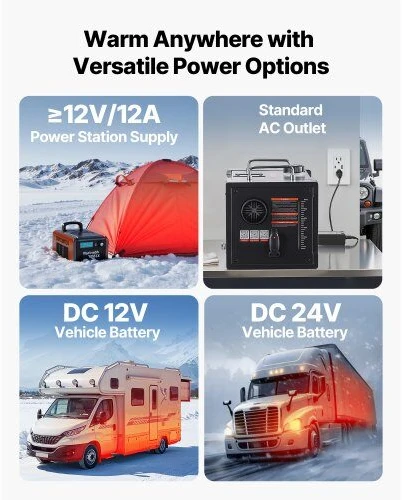 VEVOR Nešiojamas dyzelinis šildytuvas 8 kW su Bluetooth