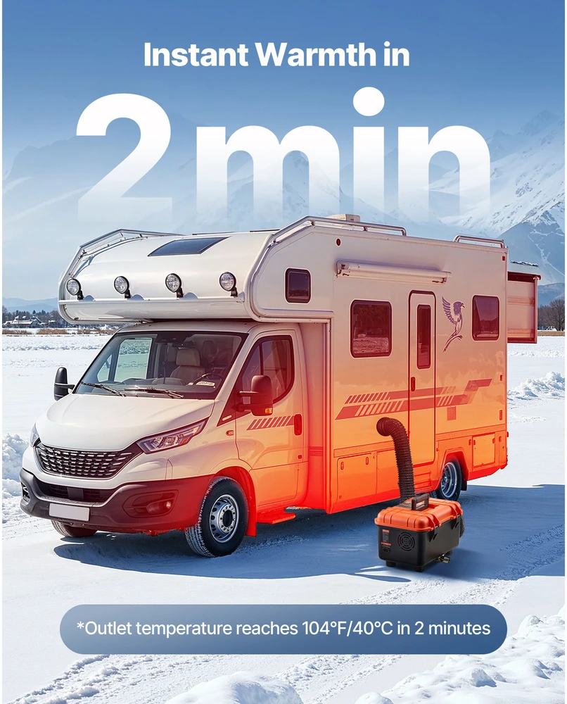 VEVOR 8 kW dyzelinis oro šildytuvas su nuotoliniu valdymu