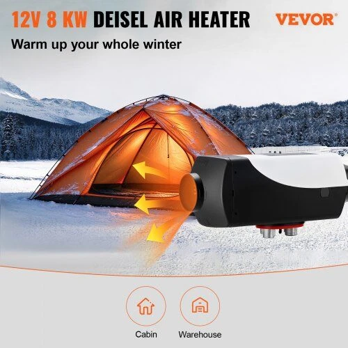 VEVOR 8 kW dyzelinis oro šildytuvas su LCD valdymu